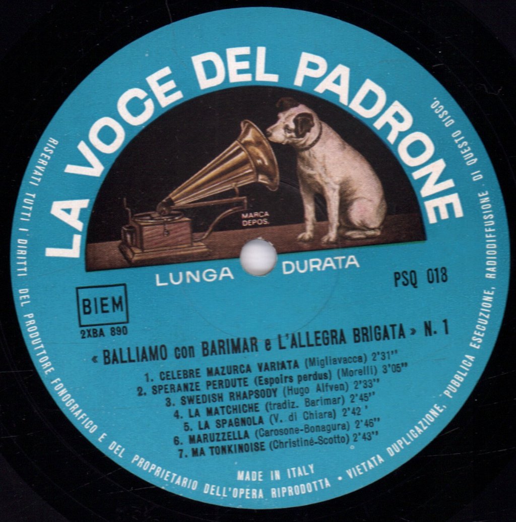 Mario Barimar - Balliamo Con Barimar E L'Allegra Brigata - Lp