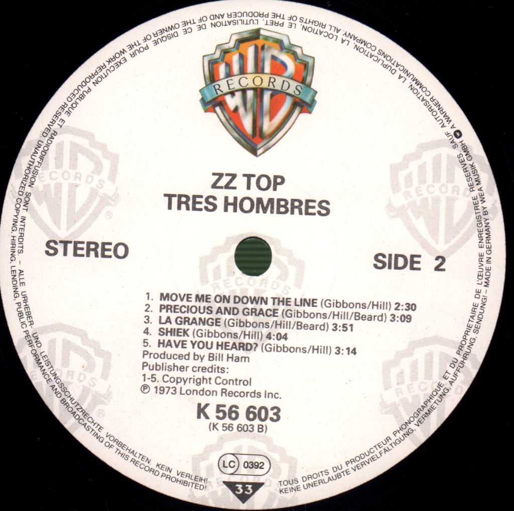 ZZ Top - Tres Hombres - Lp