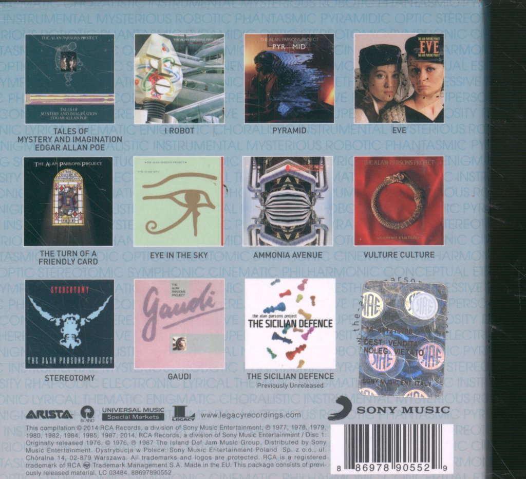 Alan Parsons Project - Complete Albums Collection - Cd Set