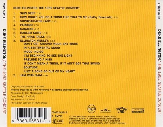 Duke Ellington - 1952 Seattle Concert - Cd
