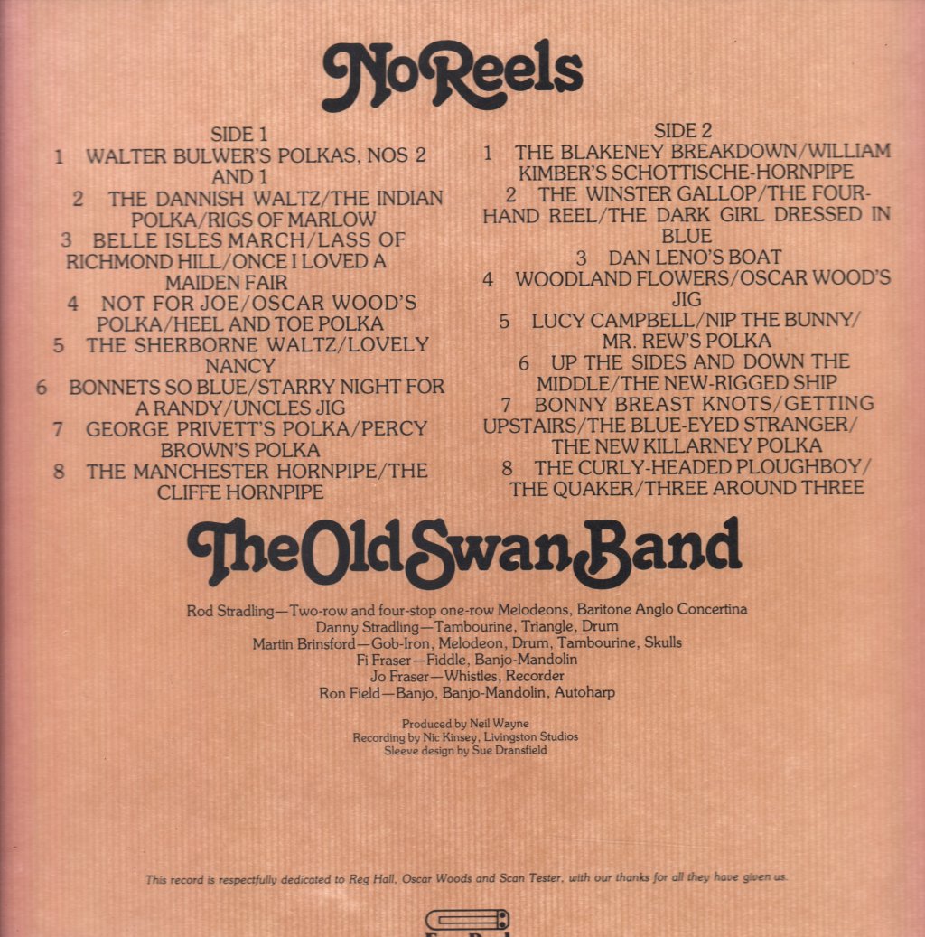 Old Swan Band - No Reels - Lp