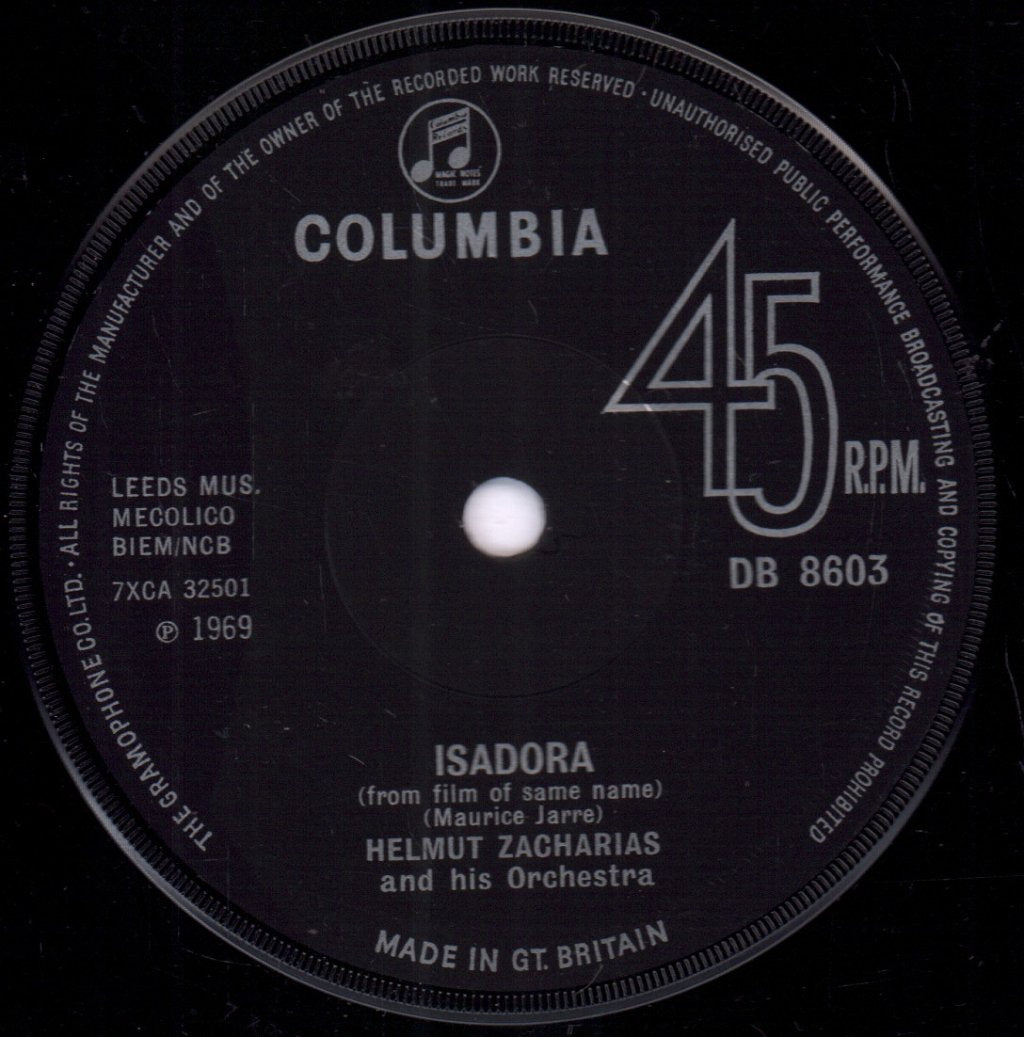 Helmut Zacharias And His Orchestra - Isadora - 7 Inch