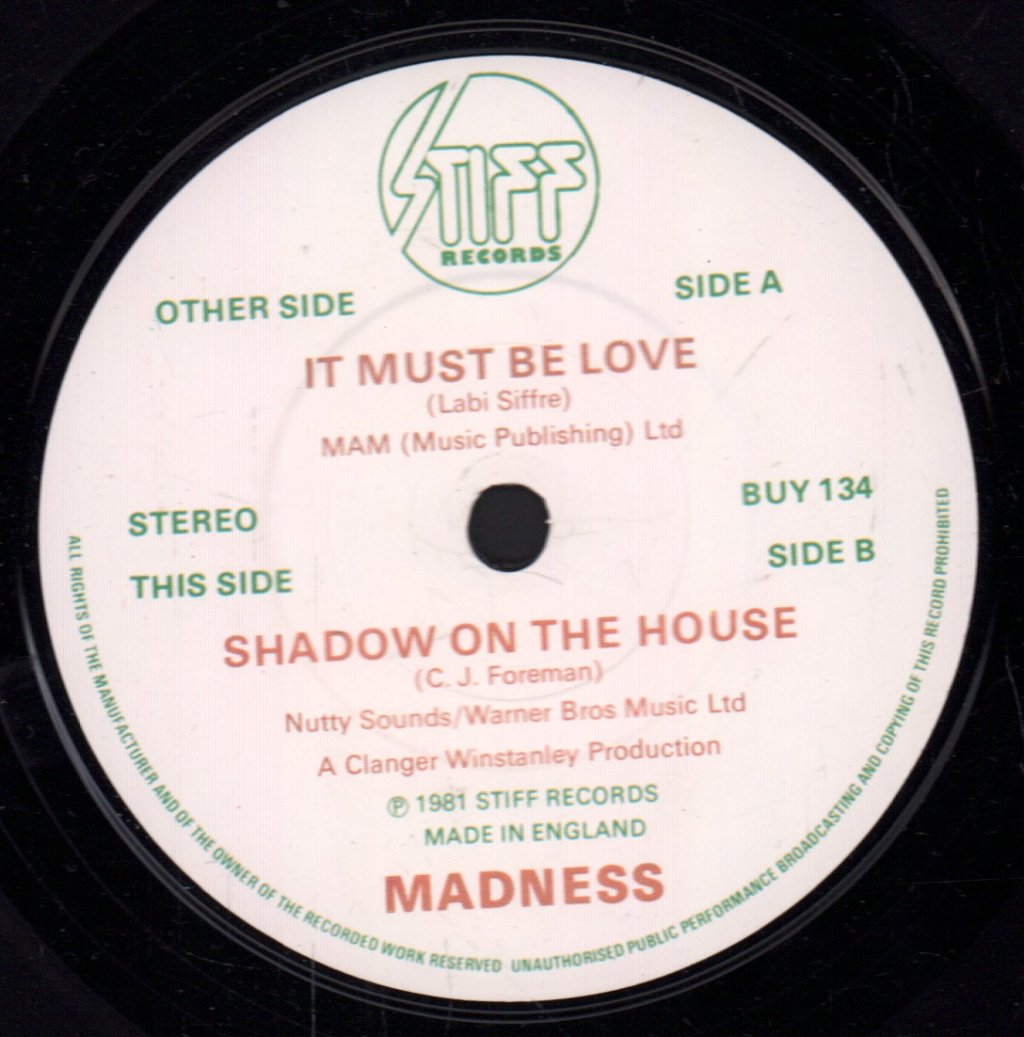 Madness - It Must Be Love - 7 Inch