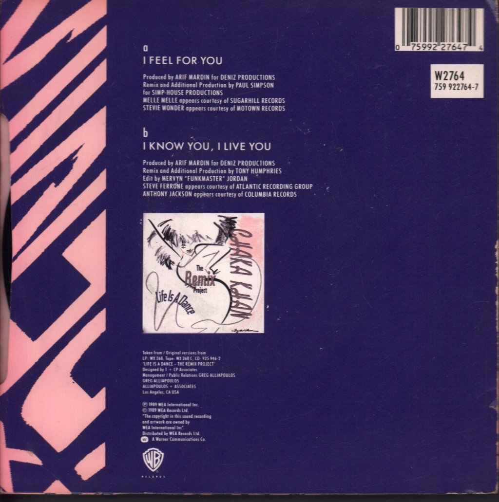 Chaka Khan - I Feel For You - 7 Inch