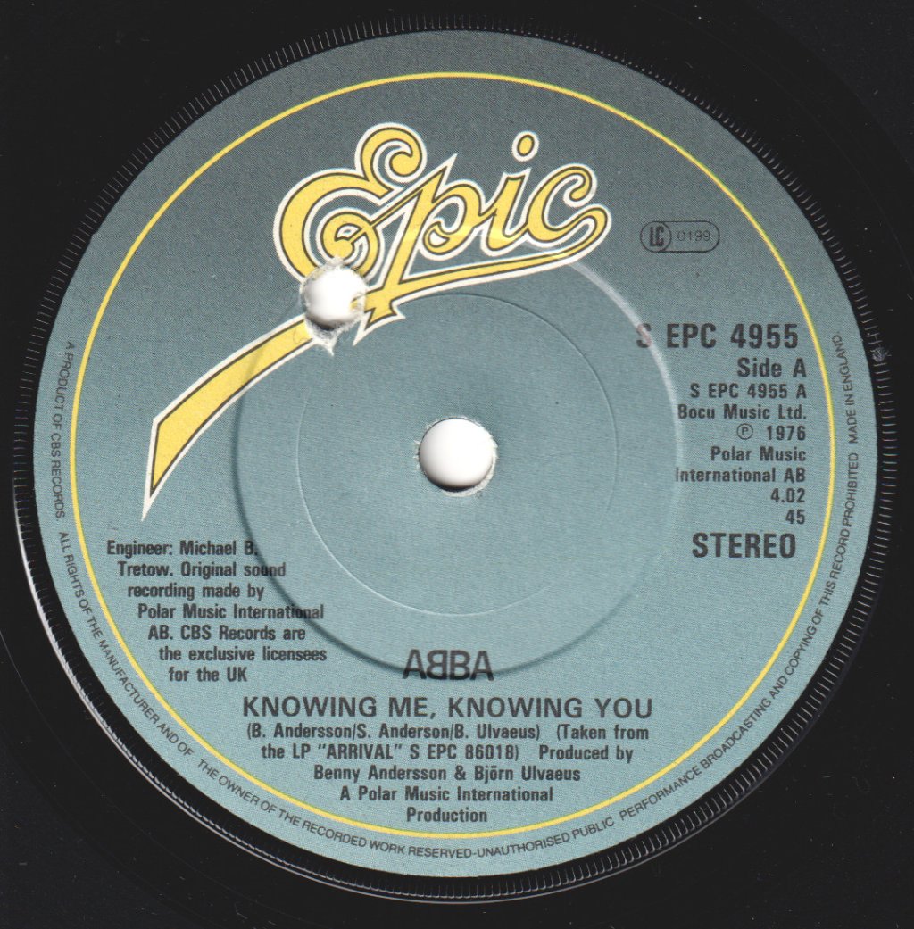 ABBA - Knowing Me, Knowing You - 7 Inch