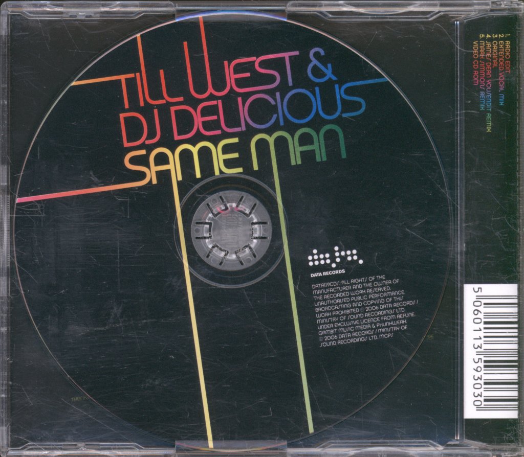 Till West And Dj Delicious - Same Man - Cd