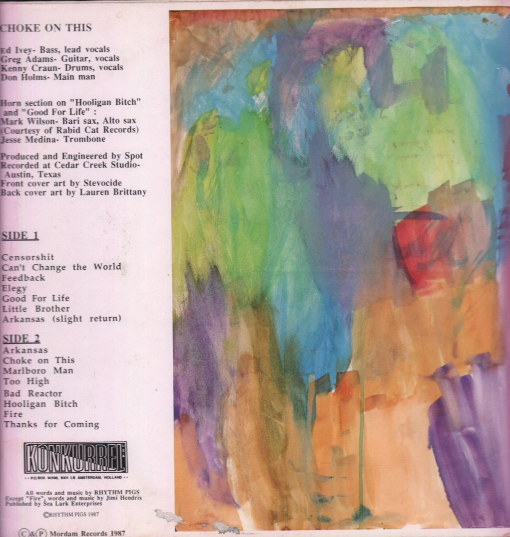 Rhythm Pigs - Choke On This - Lp
