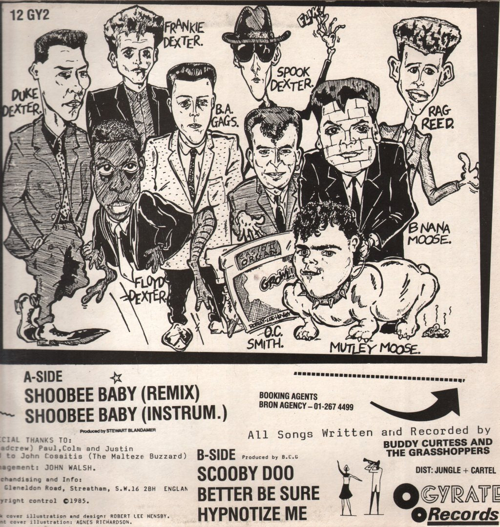Buddy Curtess And The Grasshoppers - Shoobee Baby - 12 Inch