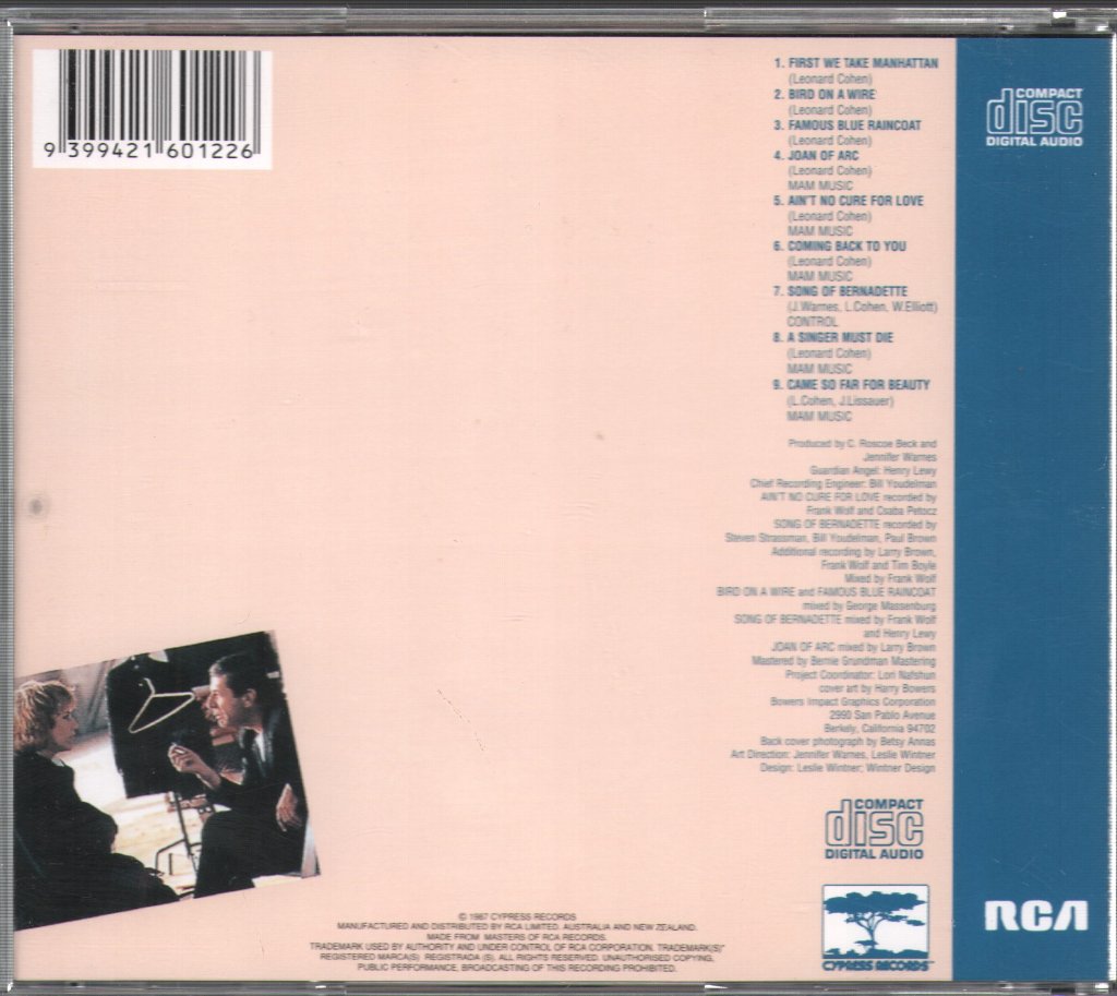 Jennifer Warnes - Famous Blue Raincoat (The Songs Of Leonard Cohen) - Cd