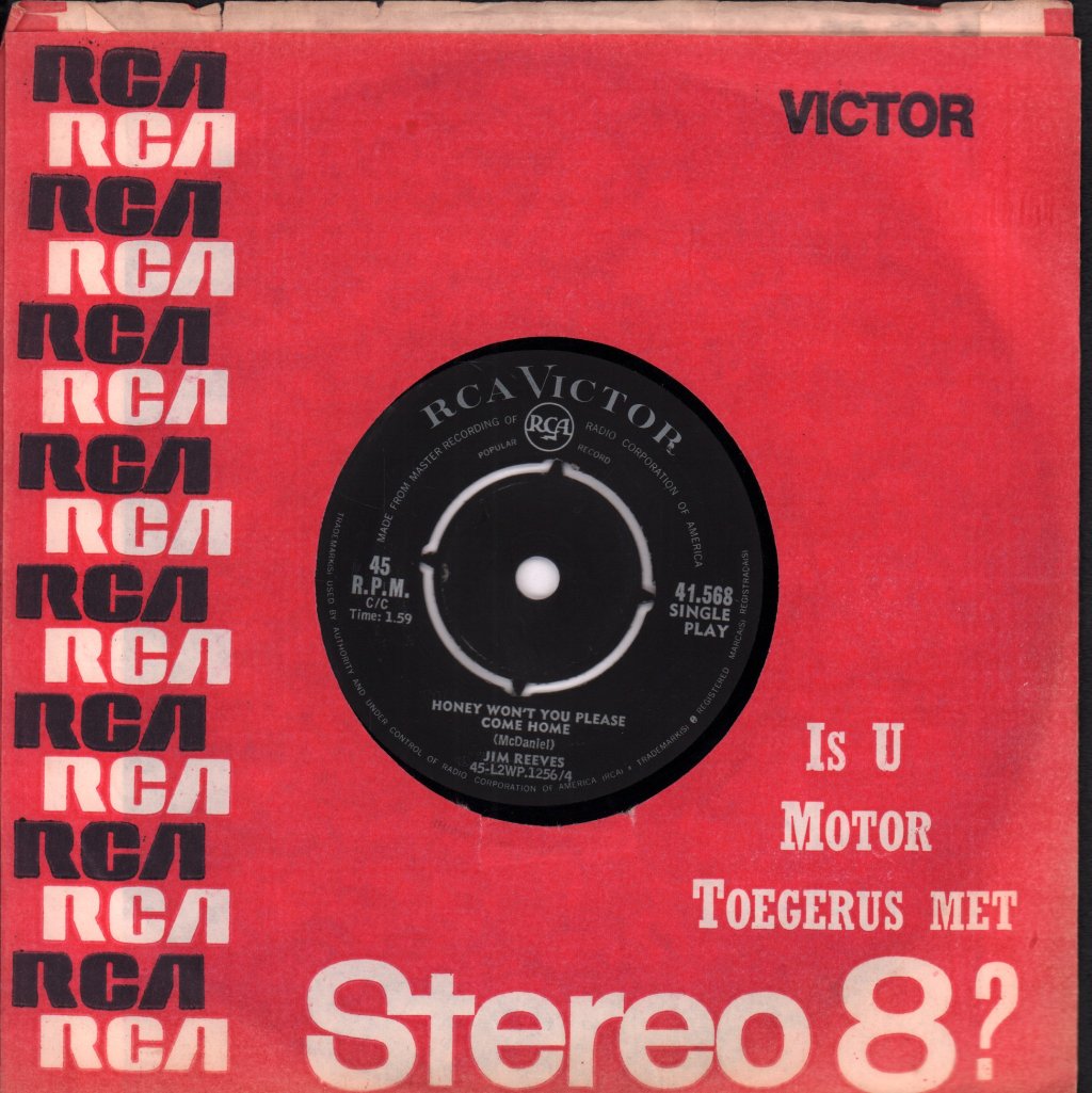 Jim Reeves - I Fall To Pieces / Honey Won't You Please Come Home - 7 Inch