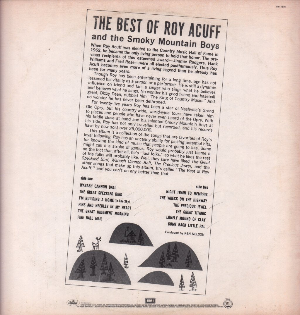Roy Acuff - Best Of Songs Of The Smoky Mountains - Lp