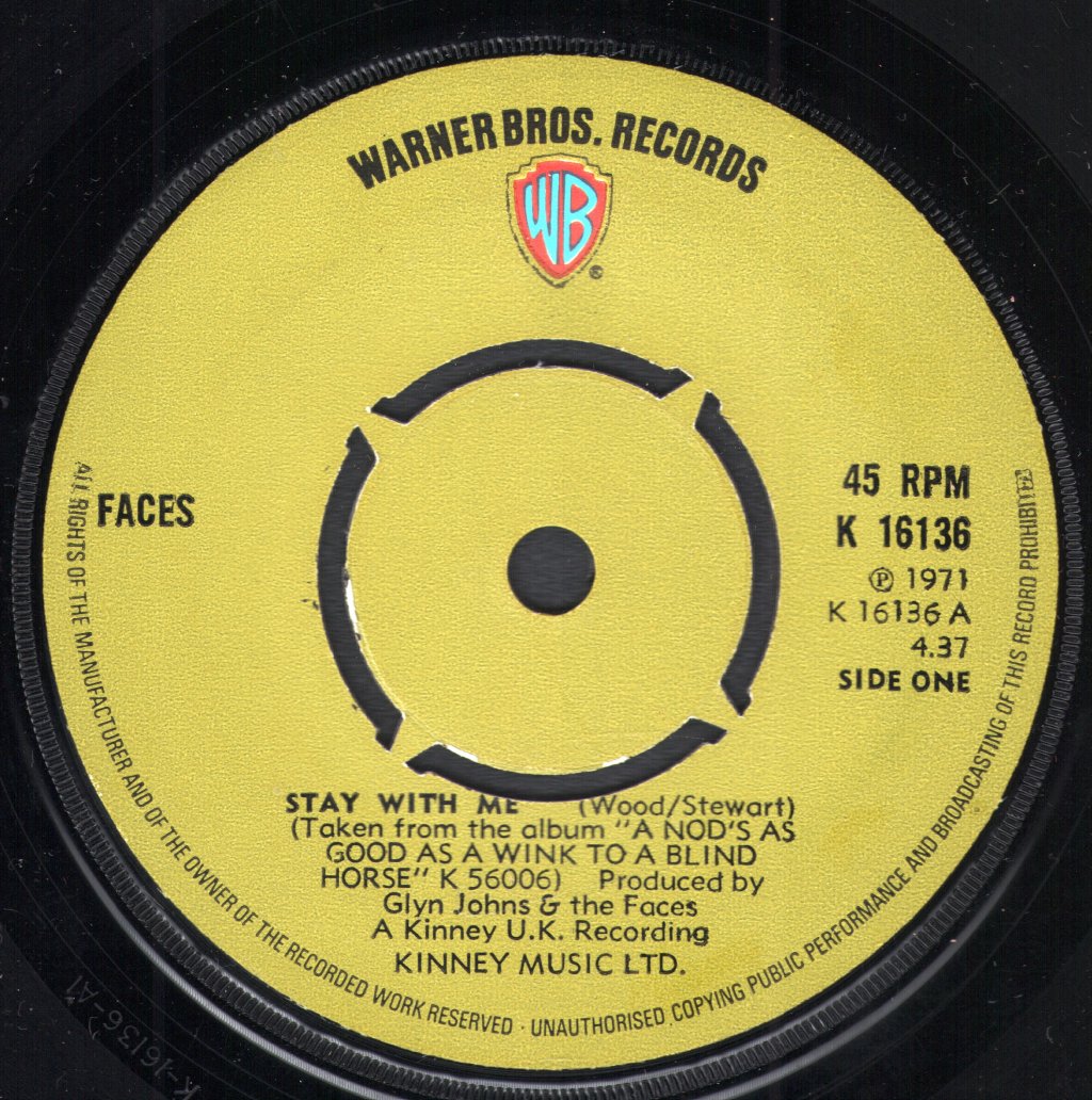 Faces - Stay With Me - 7 Inch