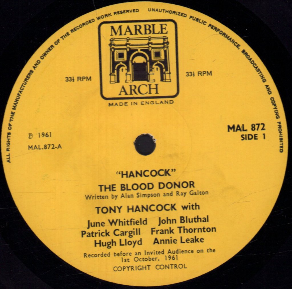 Tony Hancock - Blood Donor / The Radio Ham - Lp