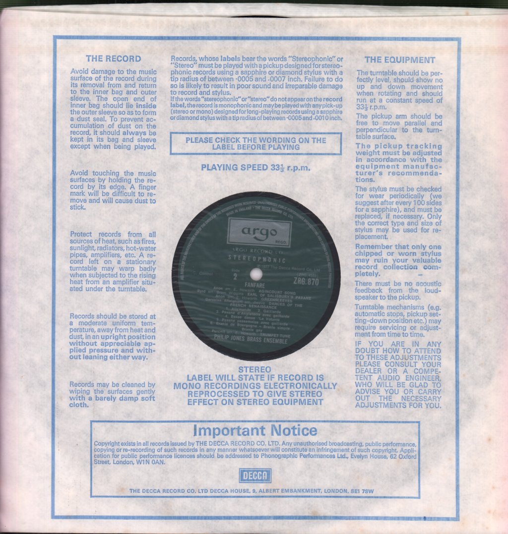 Philip Jones Brass Ensemble - Fanfare - Lp