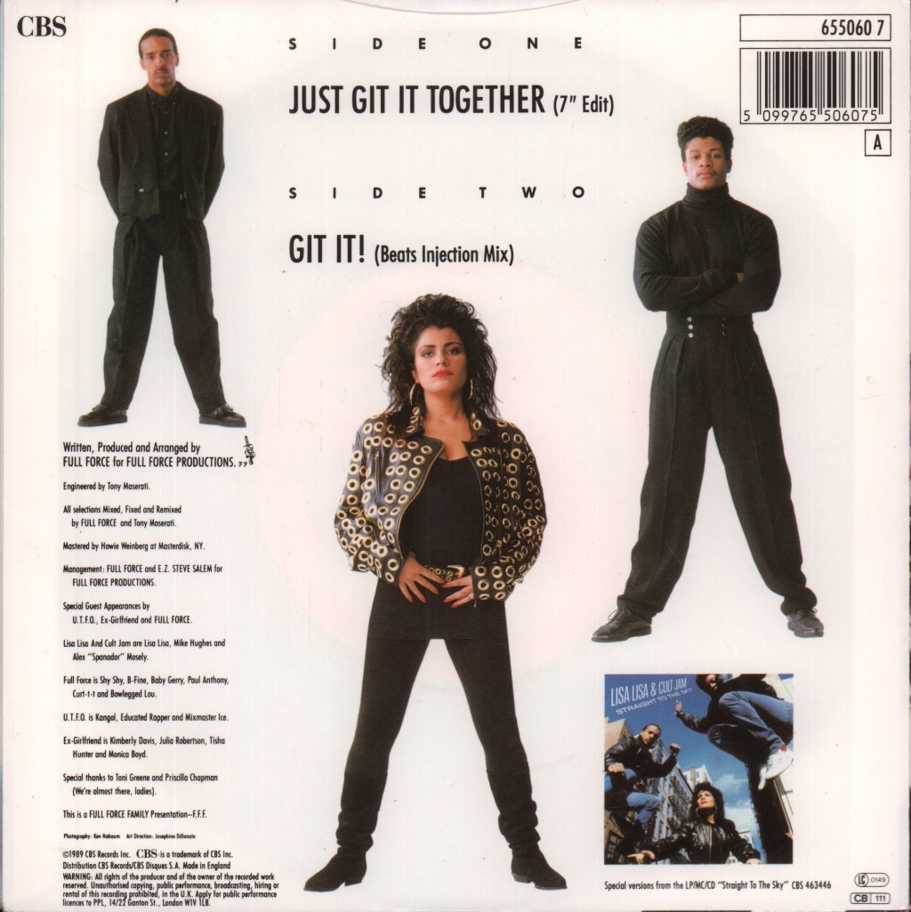 Lisa Lisa And Cult Jam - Just Git It Together - 7 Inch