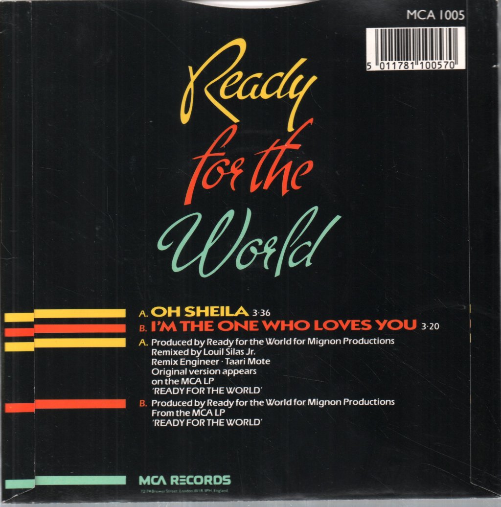Ready For The World - Oh Sheila - 7 Inch