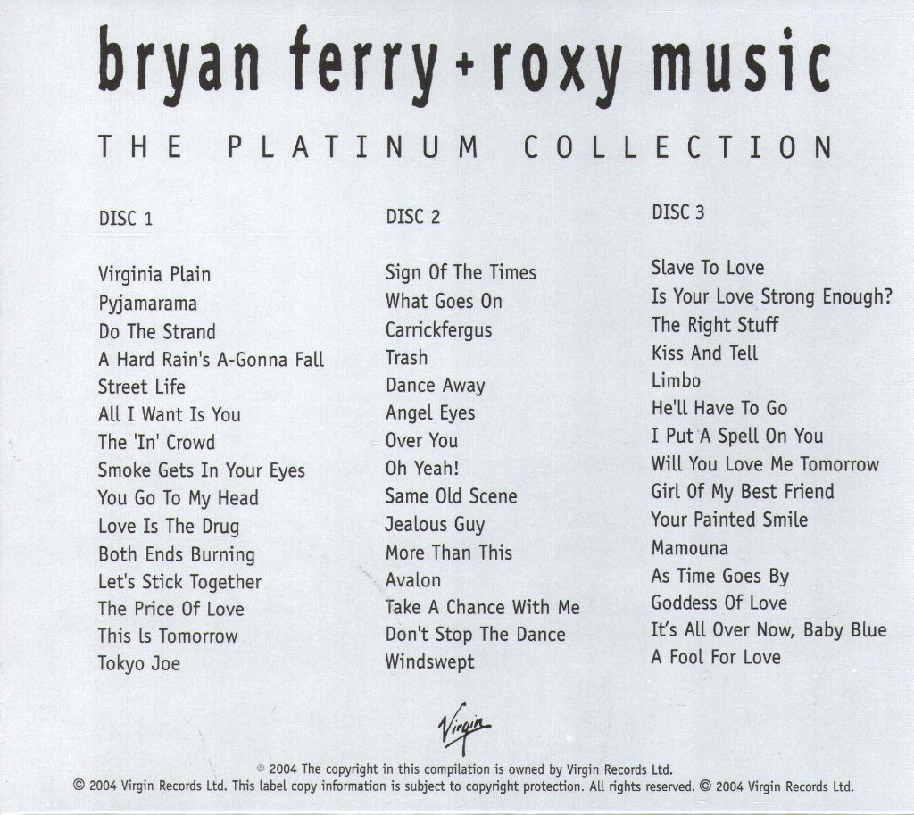 Bryan Ferry / Roxy Music - Platinum Collection - Cd Set