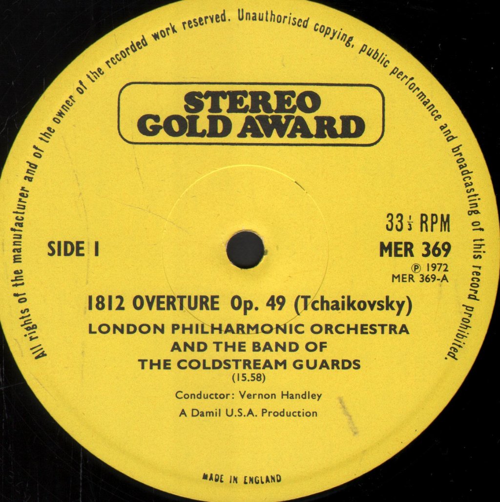 Vernon Handley / London Philharmonic Orchestra - Tchaikovsky - 1812 Overture / Capriccio Italien, Opus No. 45 - Lp