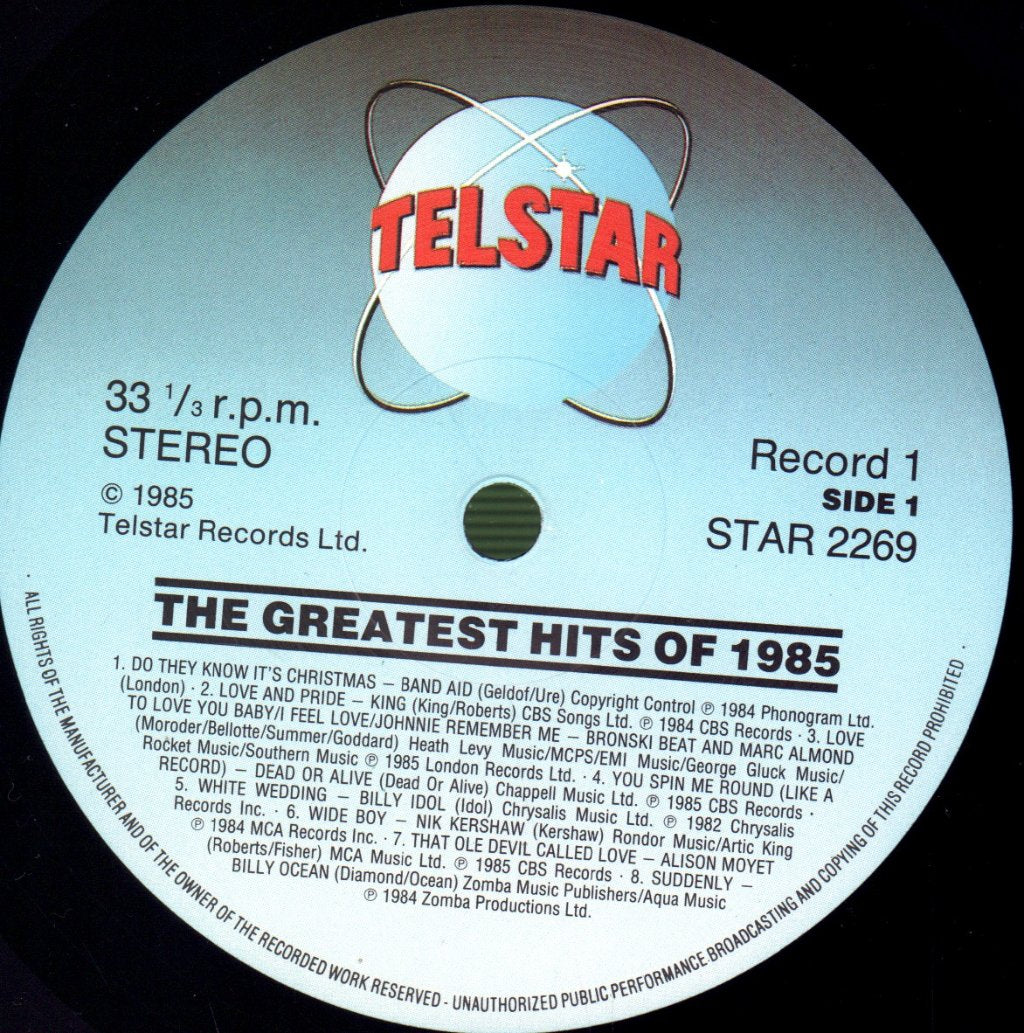 Various Artists - Greatest Hits Of 1985 - Double Lp