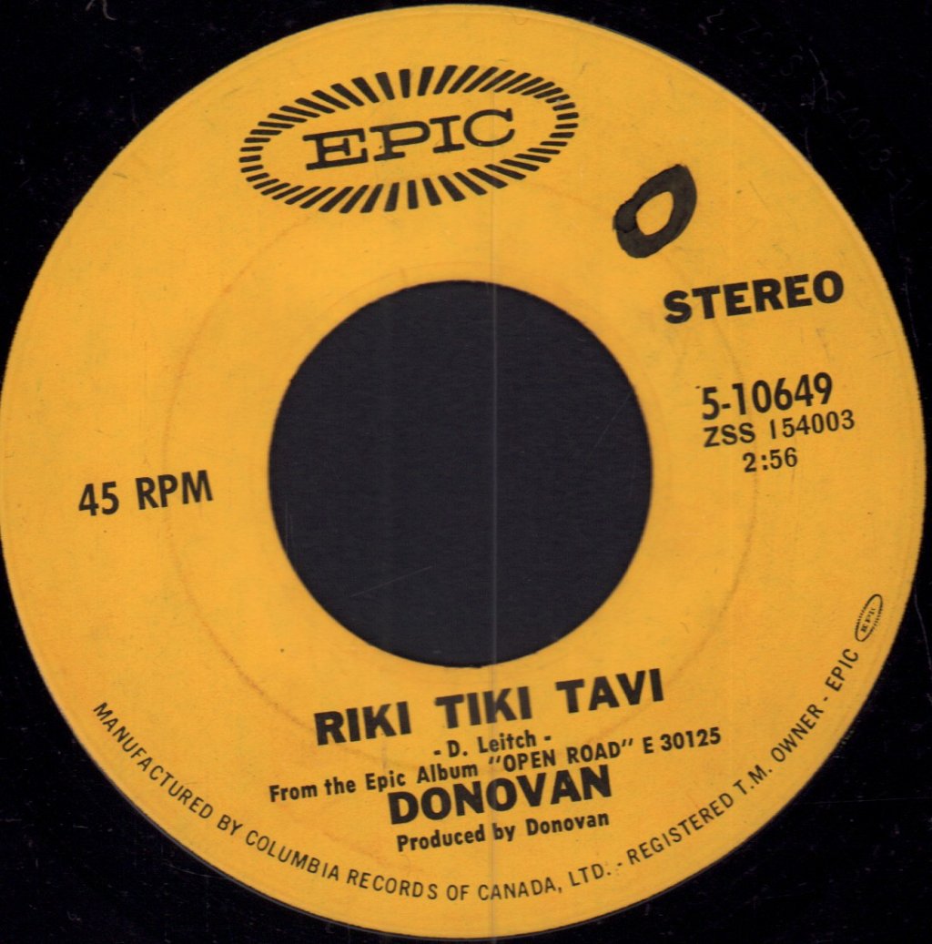 Donovan - Riki Tiki Tavi - 7 Inch