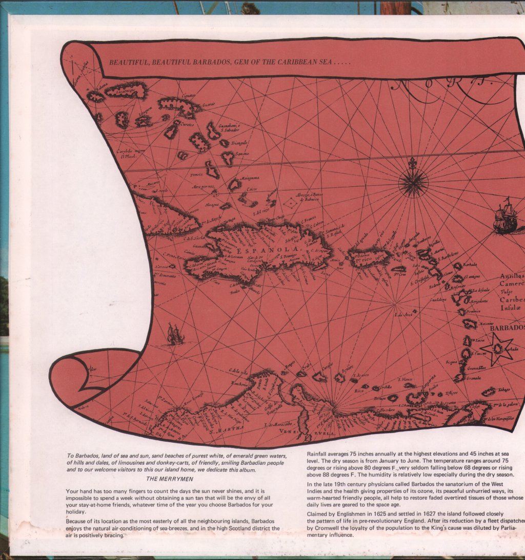 Merrymen Featuring Emile Straker - Merrymen Sing Beautiful Barbados - Lp