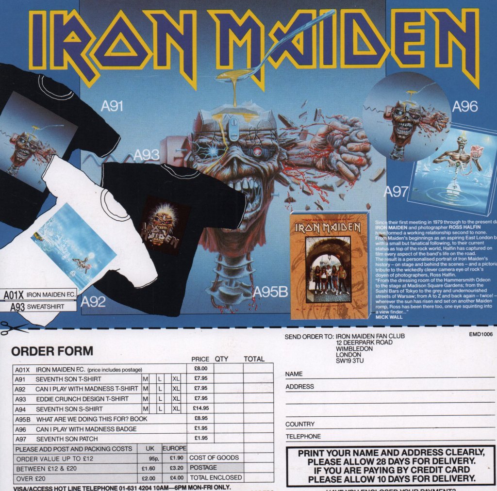 Iron Maiden - Seventh Son Of A Seventh Son - Lp