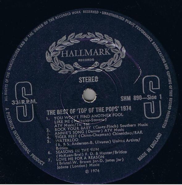 Unknown Artist - Best Of Top Of The Pops 1974 - Lp