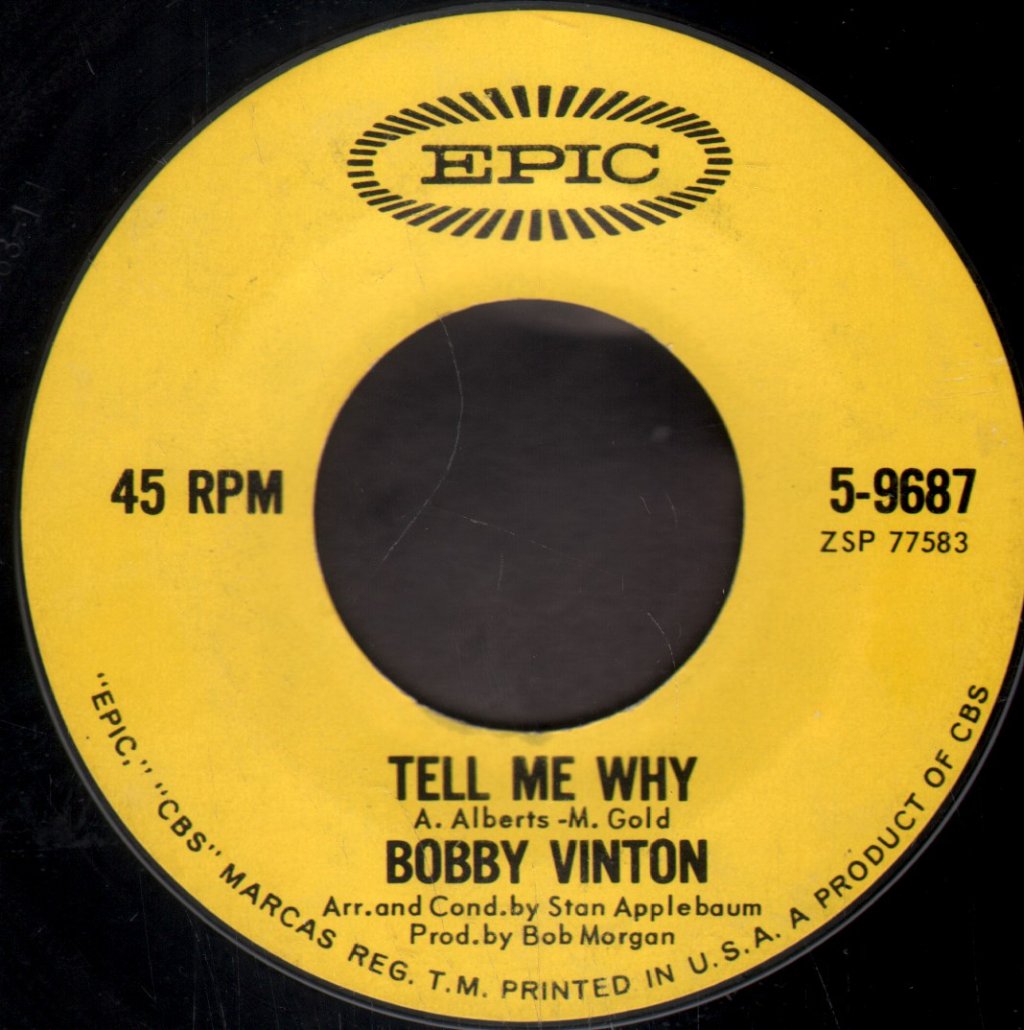 Bobby Vinton - Tell Me Why / Remembering - 7 Inch