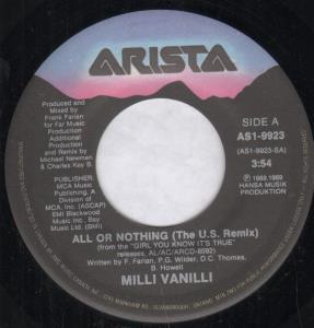 Milli Vanilli - All Or Nothing - 7 Inch