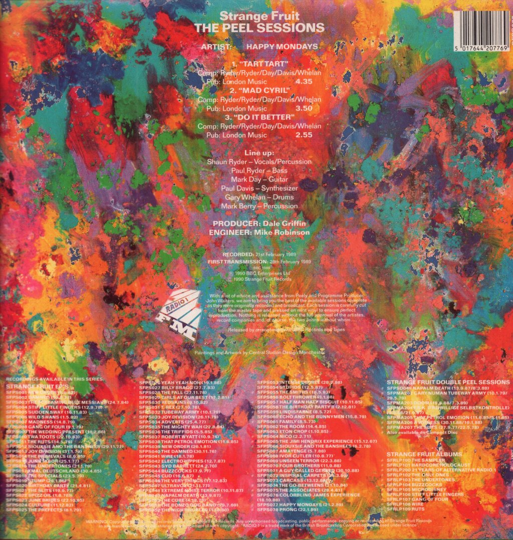 Happy Mondays - Peel Sessions - 12 Inch