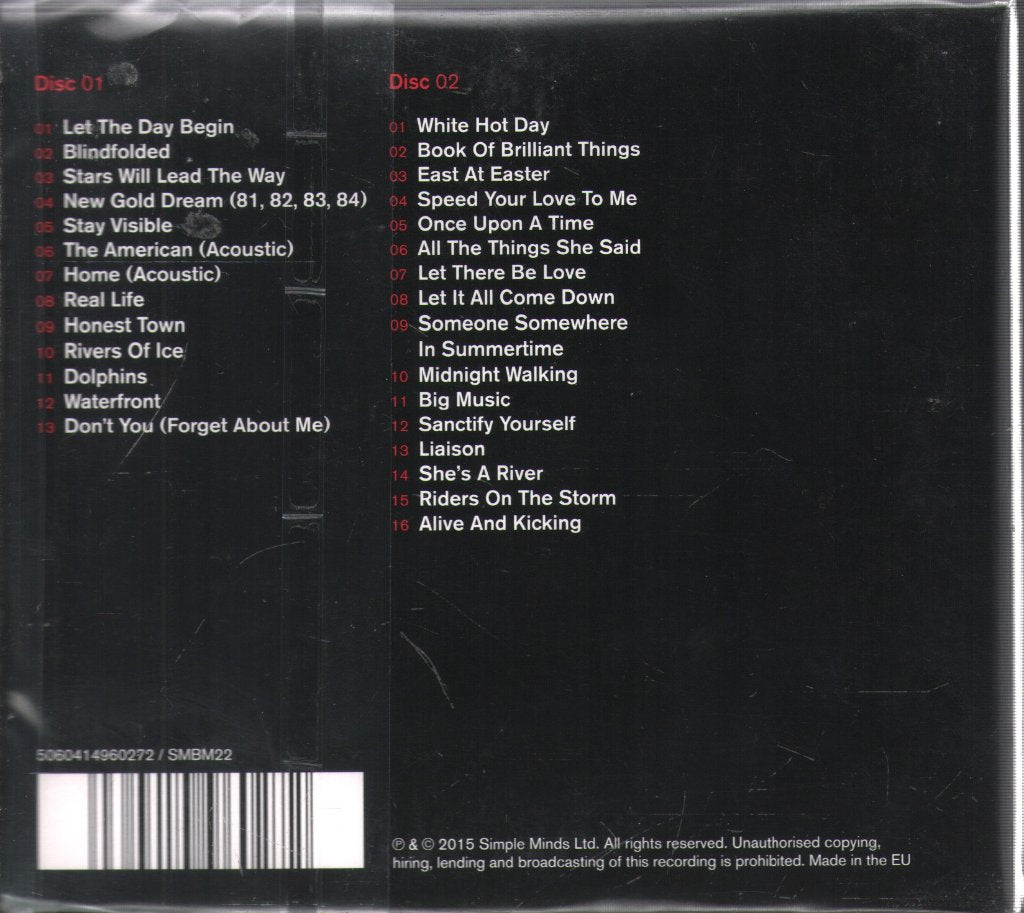 Simple Minds - Big Music Tour 2015 (Simple Minds Live) - Double Cd