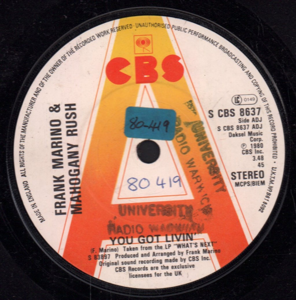 Frank Marino And Mahogany Rush - You Got Livin' - 7 Inch