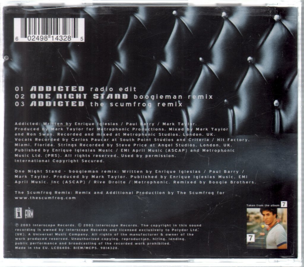 Enrique Iglesias - Addicted - Cd