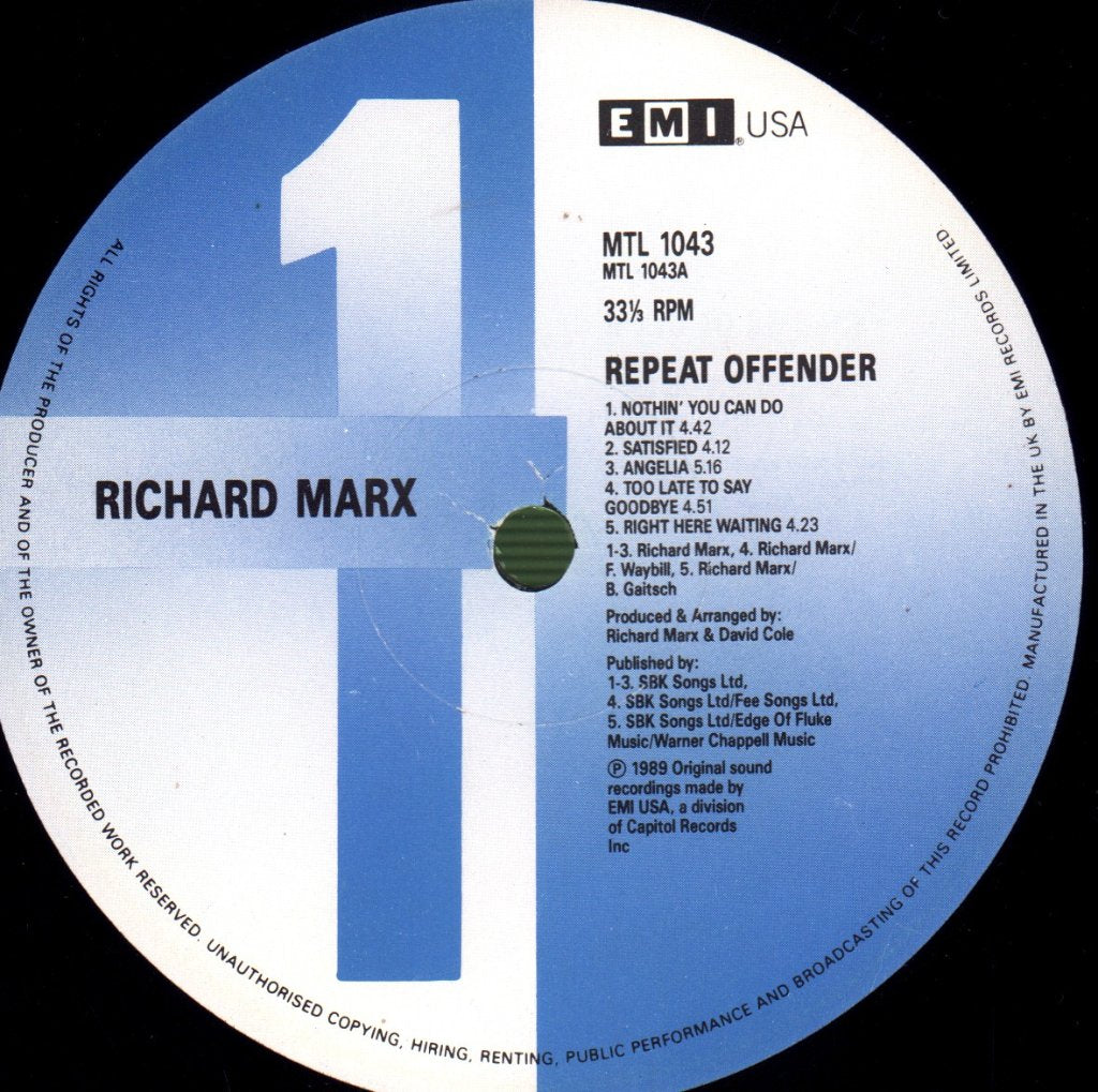 Richard Marx - Repeat Offender - Lp