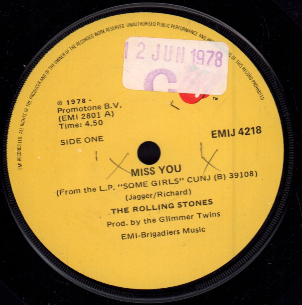 Rolling Stones - Miss You - 7 Inch