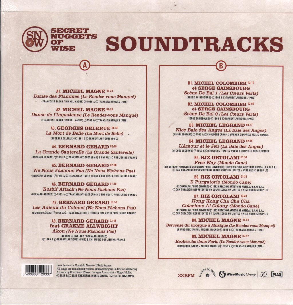 Various Artists - Secret Nuggets of Wise Soundtracks - Lp