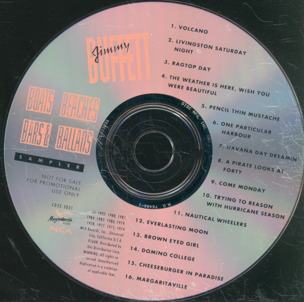 Jimmy Buffett - Boats Beaches Bars & Ballads Sampler - Cd