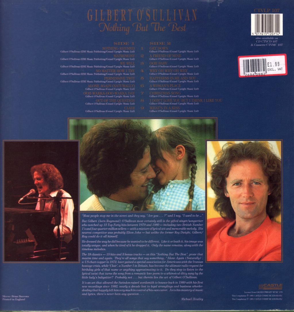 Gilbert O'Sullivan - Nothing But The Best - Lp