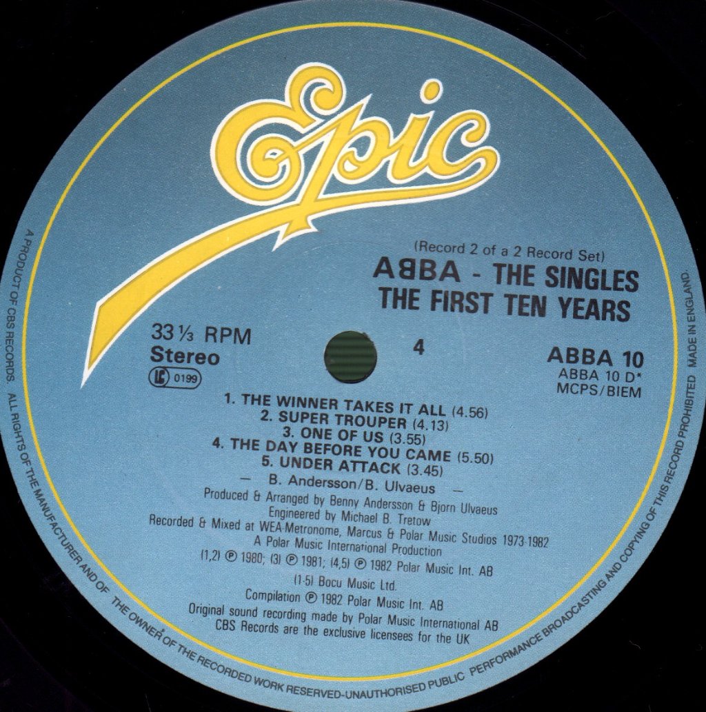 ABBA - Singles - Double Lp