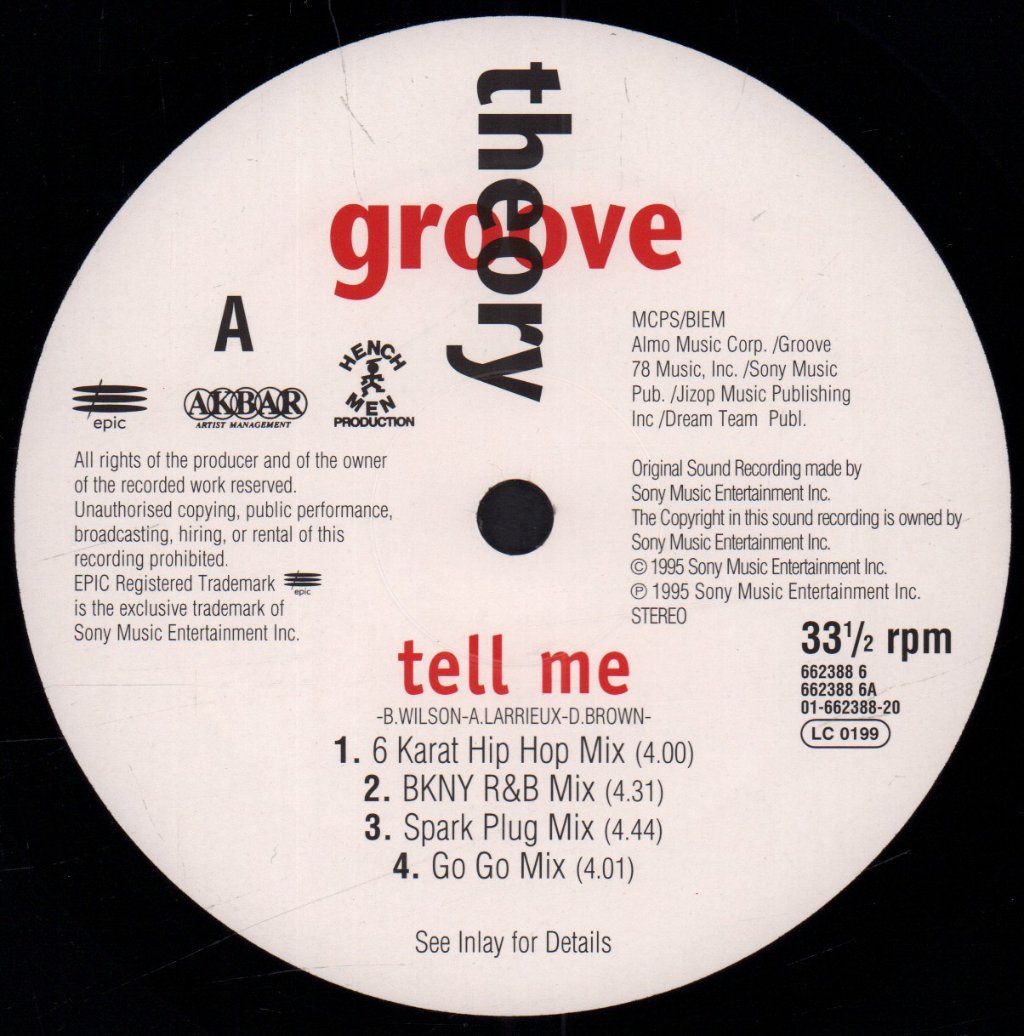 Groove Theory - Tell Me - 12 Inch