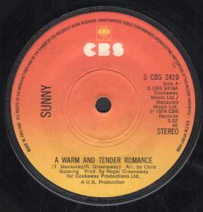 Sunny - A Warm And Tender Romance - 7 Inch