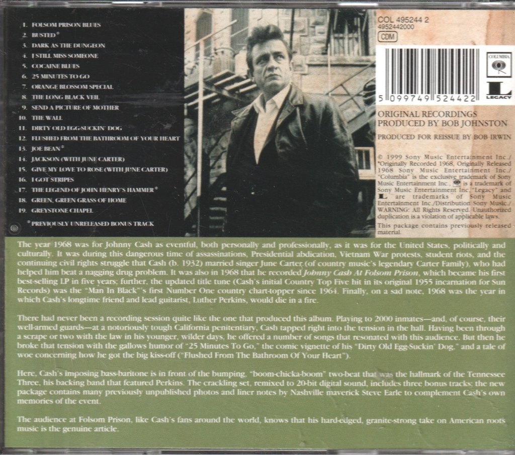 Johnny Cash - At Folsom Prison - Cd