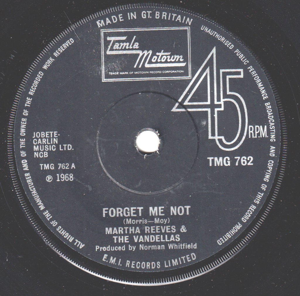 Martha And The Vandellas - Forget Me Not - 7 Inch