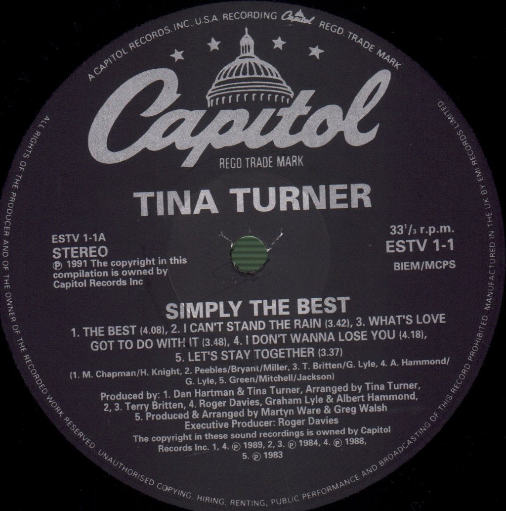 Tina Turner - Simply The Best - Double Lp