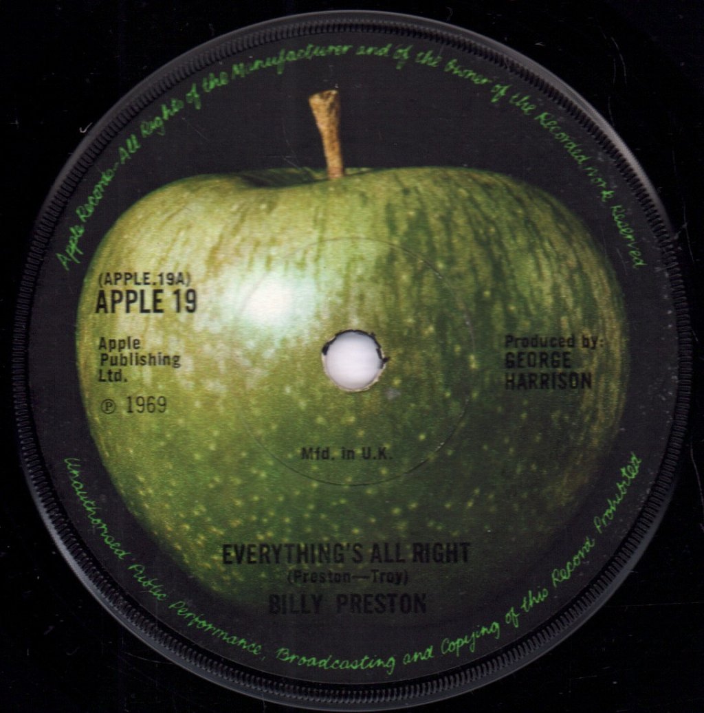 Billy Preston - Everything's All Right - 7 Inch