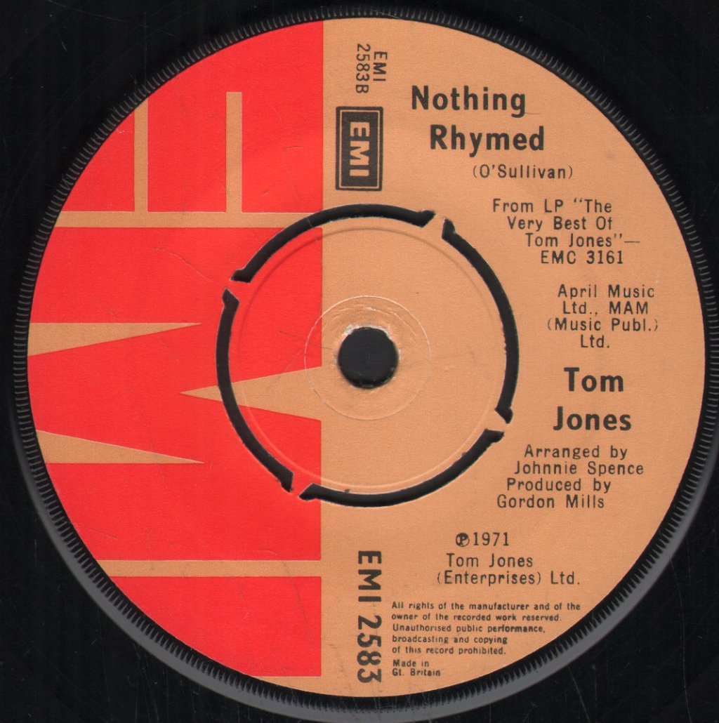 Tom Jones - Say You'll Stay Until Tomorrow - 7 Inch