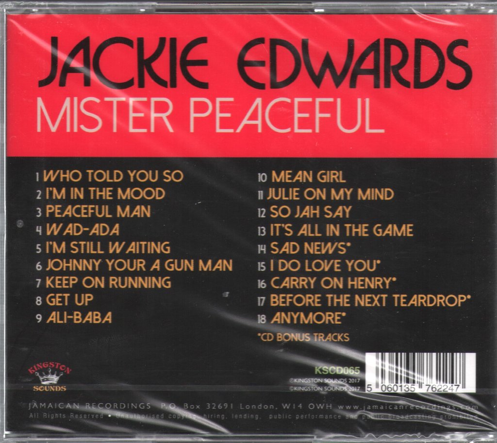 Jackie Edwards - Mister Peaceful - Cd