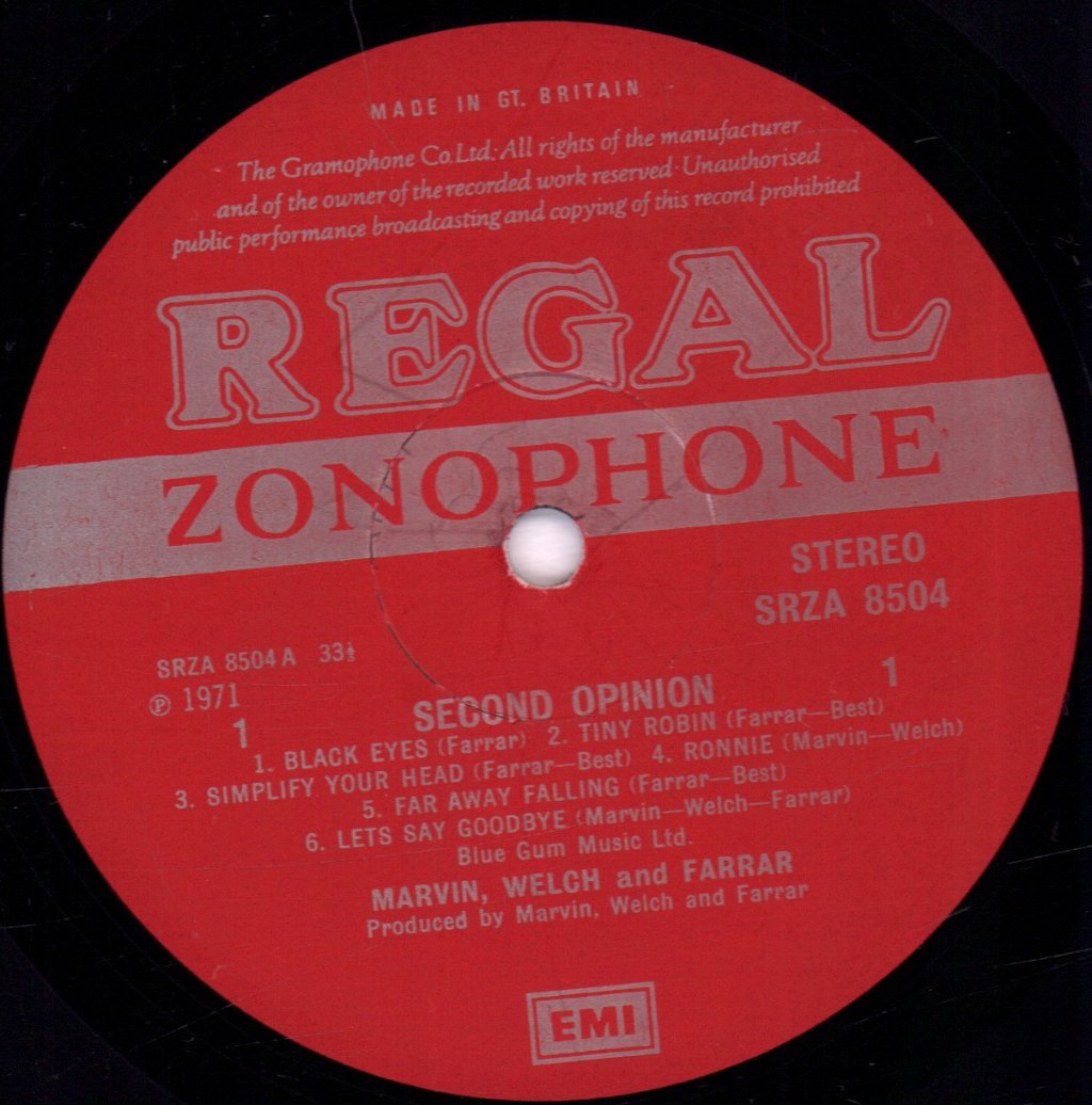 Marvin Welch And Farrar - Second Opinion - Lp