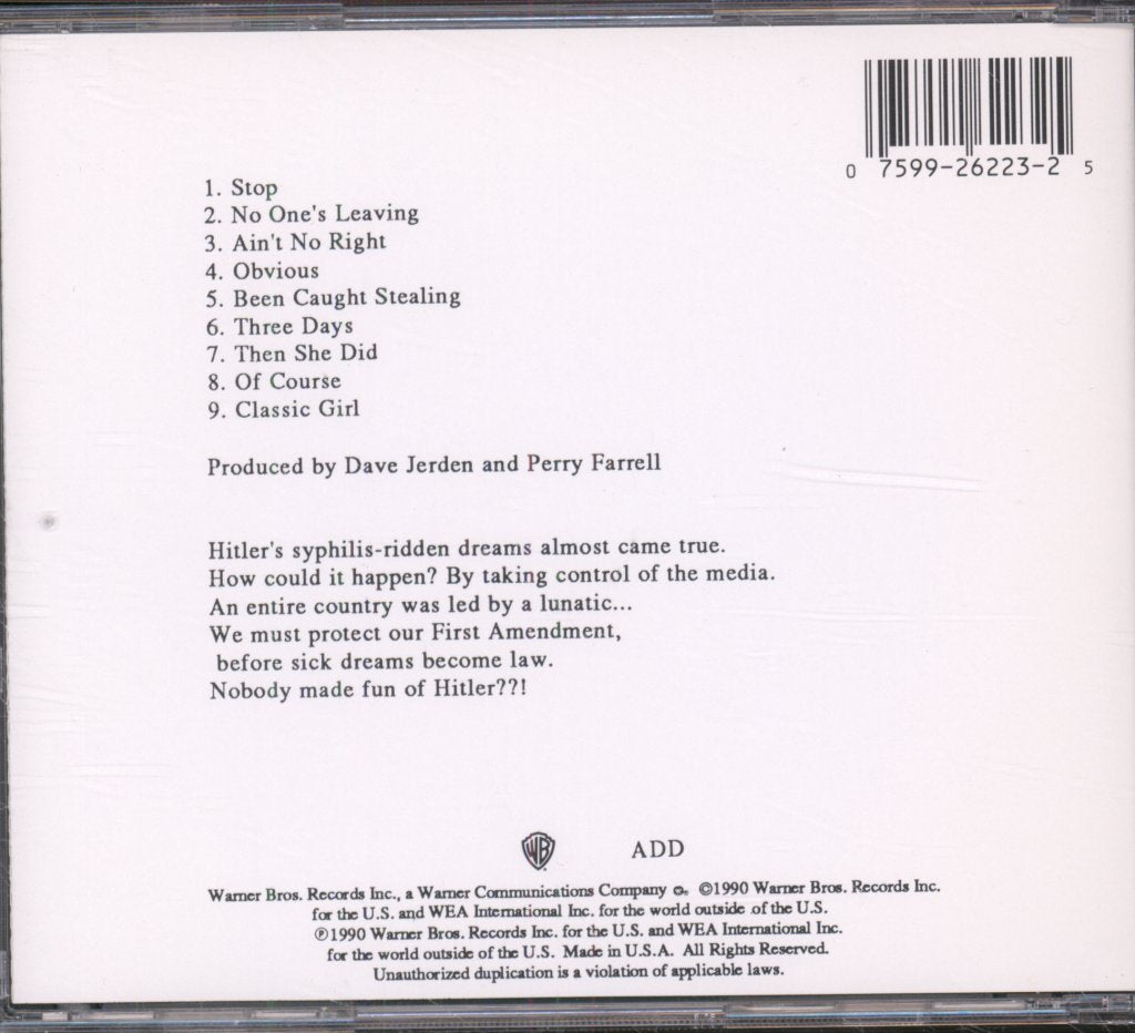 Jane's Addiction - Ritual De Lo Habitual - Cd