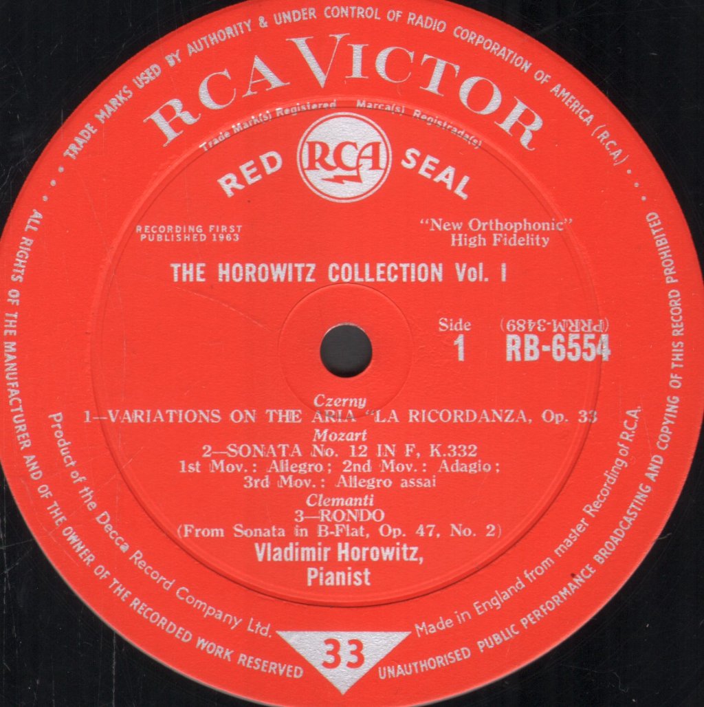 Vladimir Horowitz - Horowitz Collection, Vol. 1 - Lp